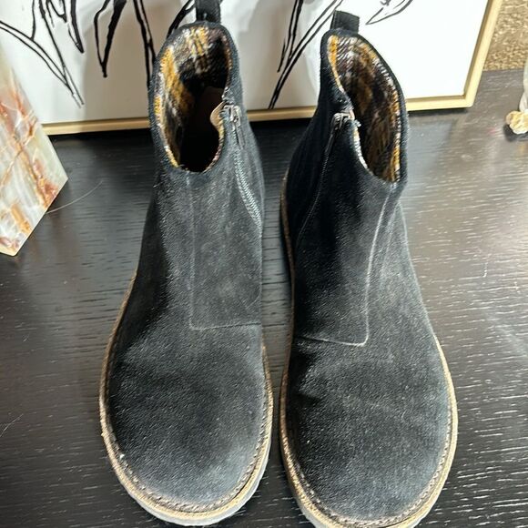 Birkenstock women’s melrose boots black suede 41L side zipper - Picture 4 of 8